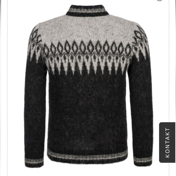 Icelandic Sweater Zip Up Medium Unisex - Picture 2 of 5